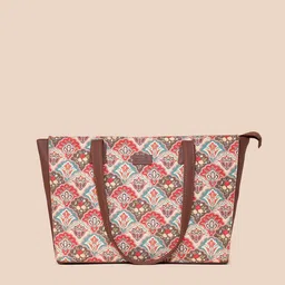 ZOUK Women Ethnic Motifs Printed Structured Jute Shoulder Bag image 2