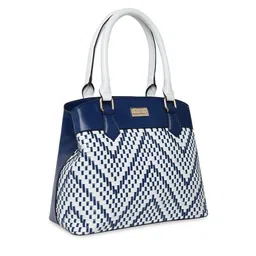 KLEIO ColourBlocked Weave Satchel Handbag image 5