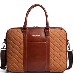 Gauge Machine Unisex Textured PU Laptop Bag image 2