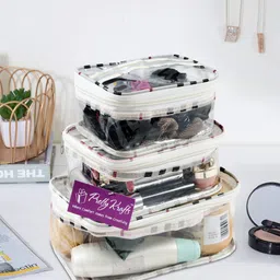 prettykrafts Set of 3 Travel Toiletry Bag image 2