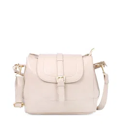 WOMEN MARKS Cream-Coloured Solid Sling Bag image 2