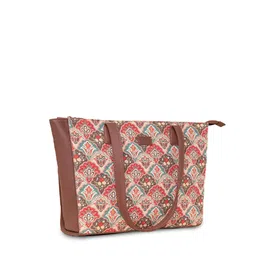 ZOUK Women Ethnic Motifs Printed Structured Jute Shoulder Bag image 3