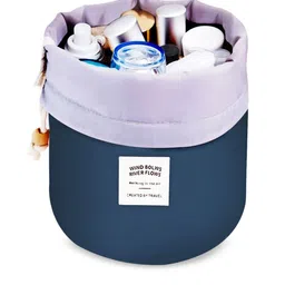 Awestuffs Unisex Barrel Shaped Travel Cosmetic Bag image 2