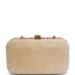 FABBHUE Embellished Acrylic Velvet Box Clutch image 4