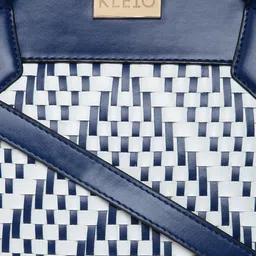 KLEIO ColourBlocked Weave Satchel Handbag image 4