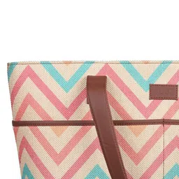 ZOUK Pink Self Design Sustainable Tote Bag image 5