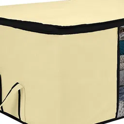 Kuber Industries Cream-Colored 2 Pieces Large Underbed Storage Bag image 4
