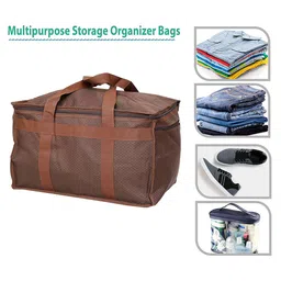 atorakushon 2 Pieces Brown Foldable Attachi Storage Bags image 3