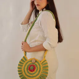ITIHASIKALA Geometric Embellished Structured Cotton Tote Bag image 4