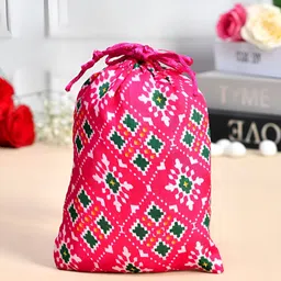 Kuber Industries Pink 3 Pieces Jute Printed Blouse Covers image 4