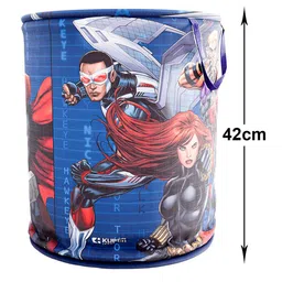 Kuber Industries Set Of 2 Marvel Avengers Printed Foldable Waterproof Laundry Basket 45L image 4