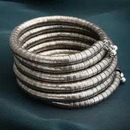 PANASH Silver-Plated Spring Coil Bangle-picture-30