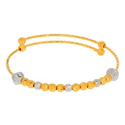 BHIMA 22K Hallmark 916 Purity Yellow Gold Kids Rhodium Bangle-picture-19
