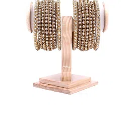 leshya Set of 6 Brass-Plated Stone Studded Bangles-picture-15