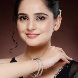 ZENEME Set Of 2 Rhodium-Plated AD Crystal Radiance Bangles image 3