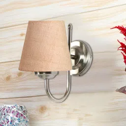 Devansh Beige Metal Traditional Frustum Shaped Wall Lamp-picture-13
