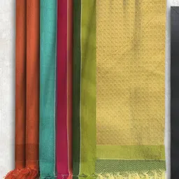 Athom Trendz Set Of 5 Woven-Design Pure Cotton 210 GSM Lightweight Bath Towels image 2