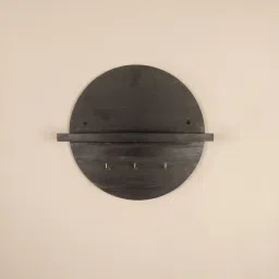 symplify Lotus Wooden Wall Shelf Organiser With Key Holders image 6