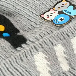 KID-O-WORLD Kids Self Design Woollen Beanie image 5