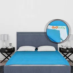 OyO Baby Blue Waterproof Dry Sheet Mattress Protector image 1