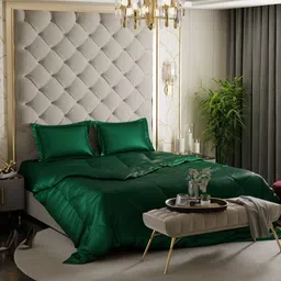 Stoa Paris Green Geometric 4 Piece Double Queen Regular Bedding Set image 1