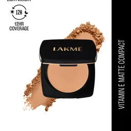 Lakme Forever Matte Compact, Smooth Finish, Lasts for 12 Hrs-Natural Beige, 9g image 2