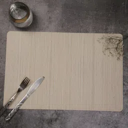 OBSESSIONS Beige & White 6 Pieces Striped Heat Resistant Rectangle Table Placemats image 5