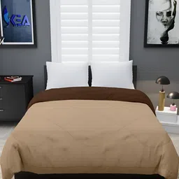 RF RELAXFEEL Brown & Beige Geometric Heavy Winter 233 GSM Double Bed Comforter image 3