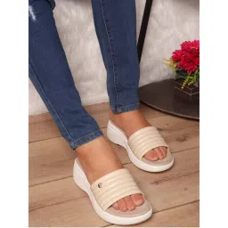 ELLE Women Comfort Beige Wedges Sandals-picture-22