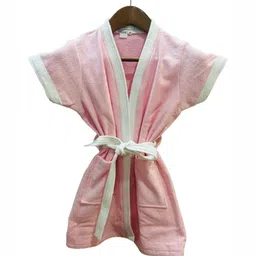 GAB Pink & White High Absorbency Kids Bath Robe image 1