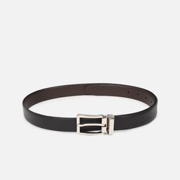 Louis Philippe Men Black Solid Reversible Leather Belt-picture-26
