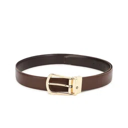 Louis Philippe Men Brown Textured Leather Formal Belt-picture-29