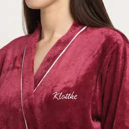 KLOTTHE Wool Bath Robe with Belt image 2