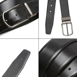 LOUIS STITCH Men Textured Leather Reversible Formal Belt image 3