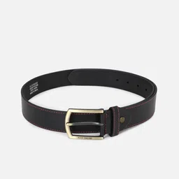 Peter England Men Black Leather Belt-picture-11
