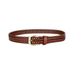 VOGARD Men Tan Braided Leather Belt-image-31