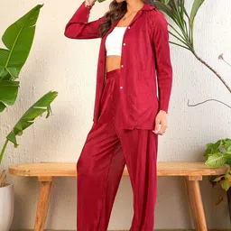 Uptownie Two Piece Micro Pleated Shirt & Pants Co-ord set image 4