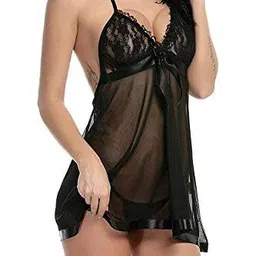 flute Women's Net Floral Above knee Babydoll (Pack of 2) image 2