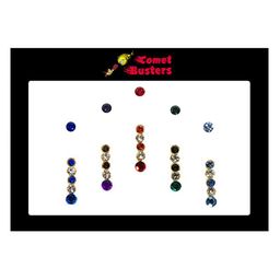 Comet Busters 5 Pcs Embellished Reusable Designer Bindis - Multicoloured-picture-24