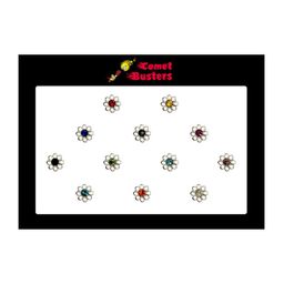 Comet Busters 12 Pcs Embellished Reusable Designer Bindis - Multicoloured-picture-26