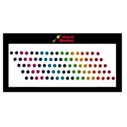Comet Busters 90 Pcs Reusable Designer Bindis - Multicoloured-picture-31