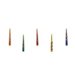 Comet Busters 5 Pcs Embellished Reusable Designer Bindis - Multicolored-picture-5