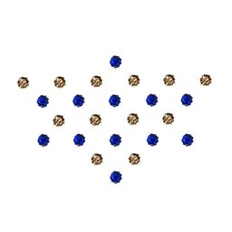 Comet Busters Blue & Gold-Toned Stone-Studded Bindis - 24 Pcs-picture-39