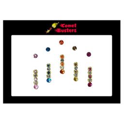 Comet Busters 5 Pcs Embellished Reusable Designer Bindis - Multicoloured-picture-36