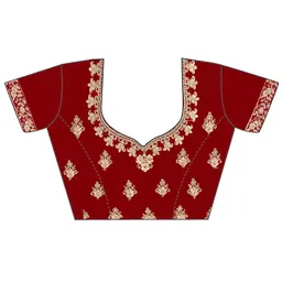 Maroosh Women Embroidered Thread Work Unstitched Lehenga & Blouse With Dupatta image 2
