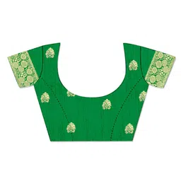 Anouk Geometric Woven Design Zari Detail Banarasi Saree image 5