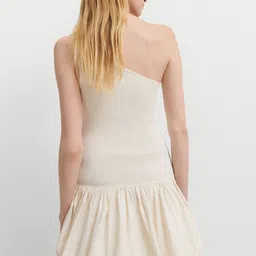 MANGO One Shoulder Fit & Flare Mini Dress image 3