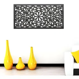 VAS collection home Black Wooden Textured Wall Plates-image-97