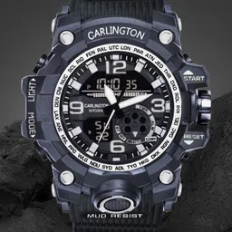 CARLINGTON Men Dial & Straps Analogue and Digital Watch CT 3355 Black-picture-26