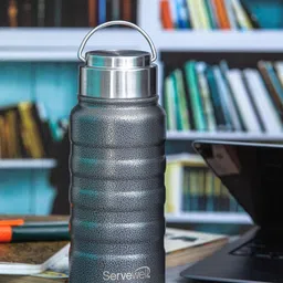 Servewell Twister Black SS Double Walled Vacuum Bottle 550 ML-picture-18